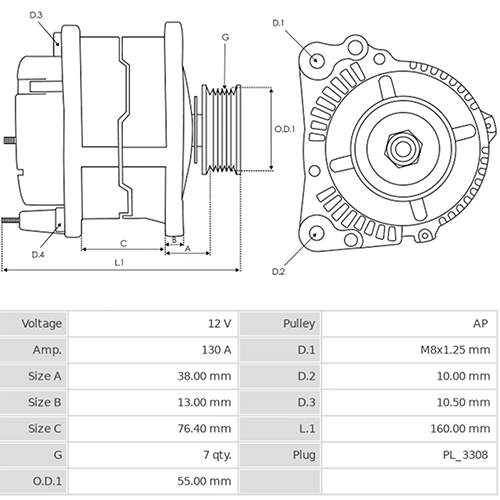 Z28550R — ZIKMAR — Alternator