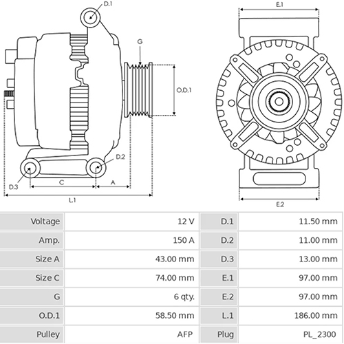 Z28574R — ZIKMAR — Alternator