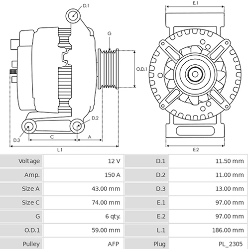 Z28576R — ZIKMAR — Alternator