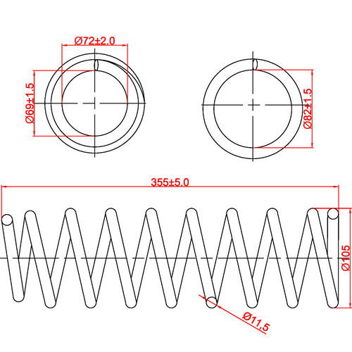 Z48013R — ZIKMAR — Suspension Spring, Rear