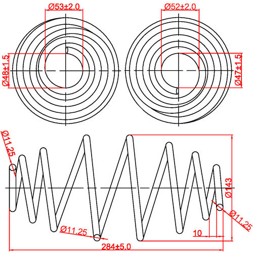 Z48075R — ZIKMAR — Suspension Spring, Rear