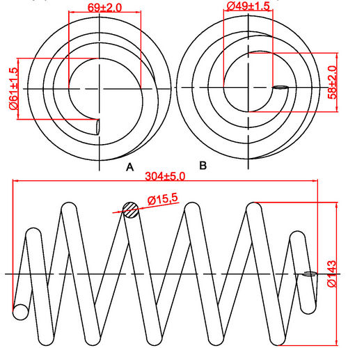 Z48115R — ZIKMAR — Suspension Spring, Rear