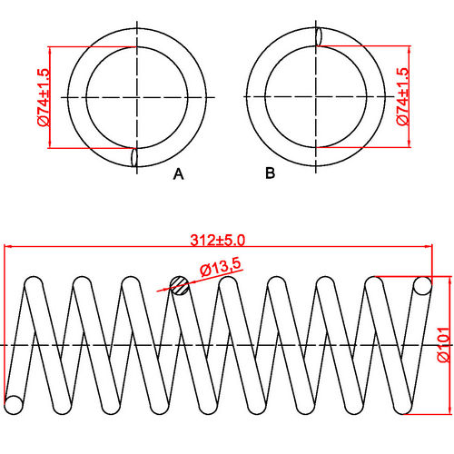 Z48136R — ZIKMAR — Suspension Spring, Rear