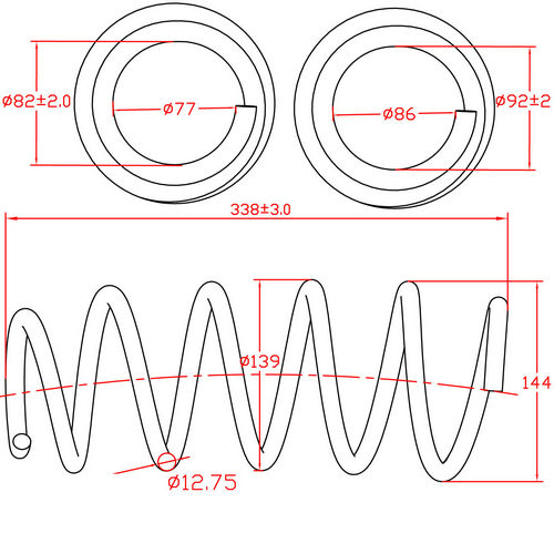 Z48157R — ZIKMAR — Suspension Spring, Front