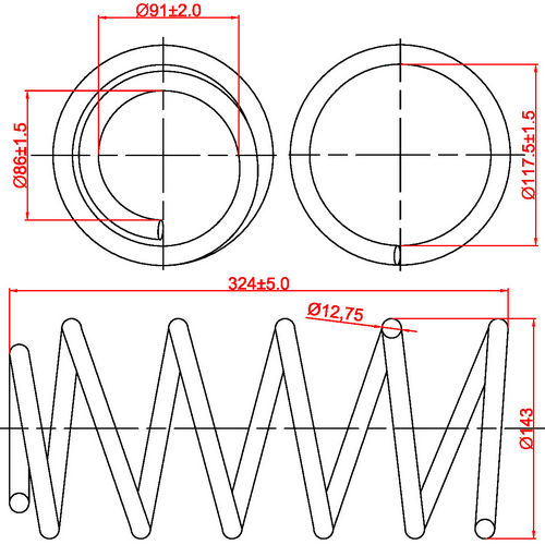 Z48167R — ZIKMAR — Suspension Spring, Rear