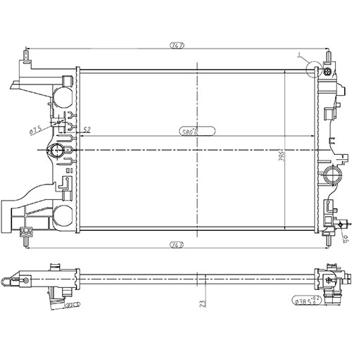 Z70611R — ZIKMAR — Engine Cooling Radiator