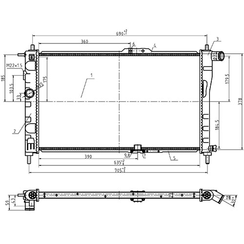 Z70628R — ZIKMAR — Engine Cooling Radiator