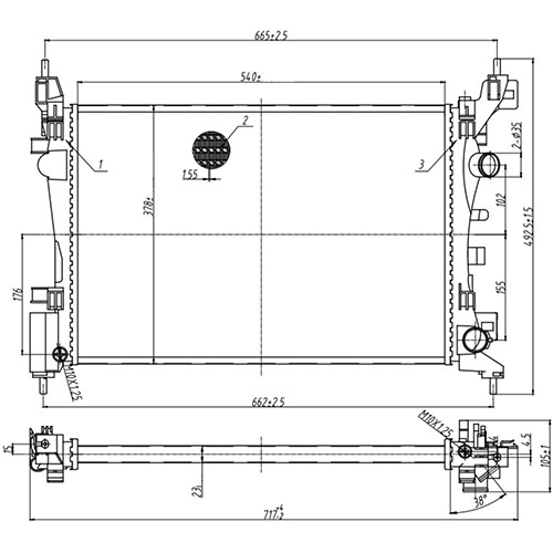 Z70715R — ZIKMAR — Engine Cooling Radiator