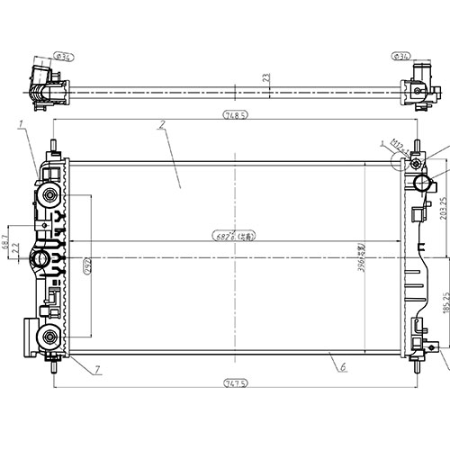 Z70719R — ZIKMAR — Engine Cooling Radiator