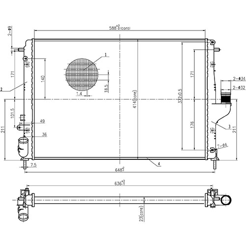 Z70727R — ZIKMAR — Engine Cooling Radiator