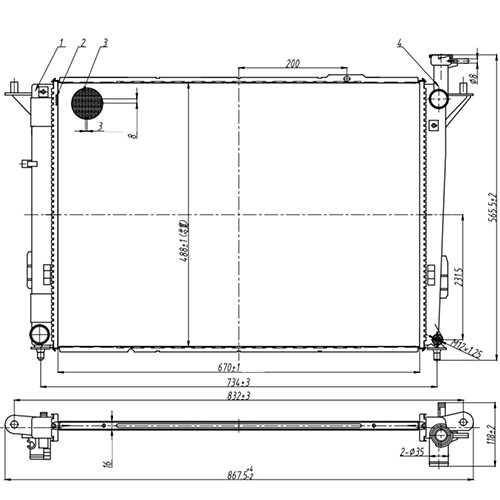 Z70789R — ZIKMAR — Engine Cooling Radiator