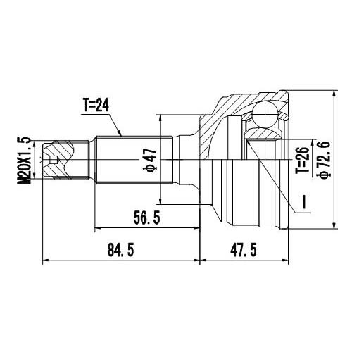 Z87001R — ZIKMAR — CV Joint Kit, Outer