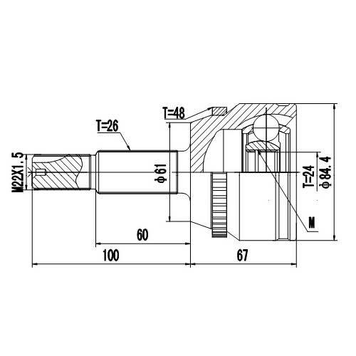 Z87003R — ZIKMAR — CV Joint Kit, Outer