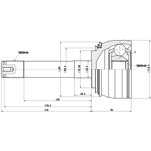 Z87007R — ZIKMAR — CV Joint Kit, Outer
