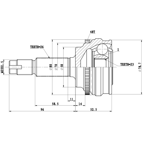 Z87008R — ZIKMAR — CV Joint Kit, Outer