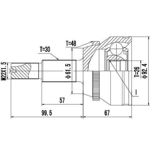 Z87048R — ZIKMAR — CV Joint Kit, Outer