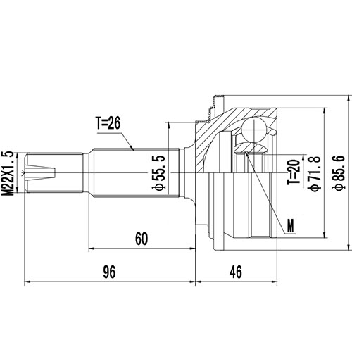 Z87056R — ZIKMAR — CV Joint Kit, Outer