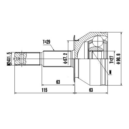 Z87110R — ZIKMAR — CV Joint Kit, Outer