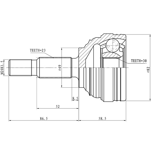 Z87150R — ZIKMAR — CV Joint Kit, Outer