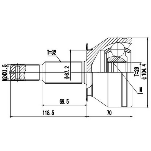 Z87163R — ZIKMAR — CV Joint Kit, Outer