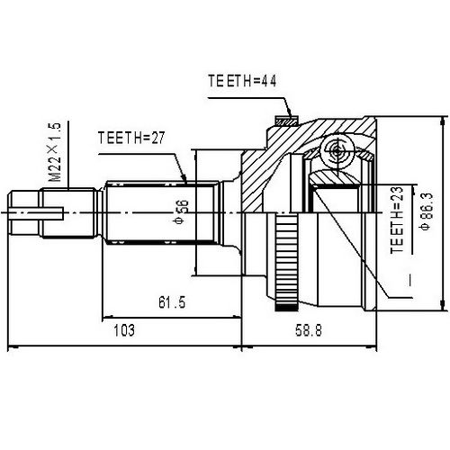 Z87167R — ZIKMAR — CV Joint Kit, Outer