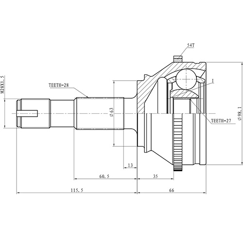 Z87193R — ZIKMAR — CV Joint Kit, Outer