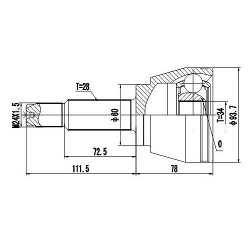 Z87195R — ZIKMAR — CV Joint Kit, Outer