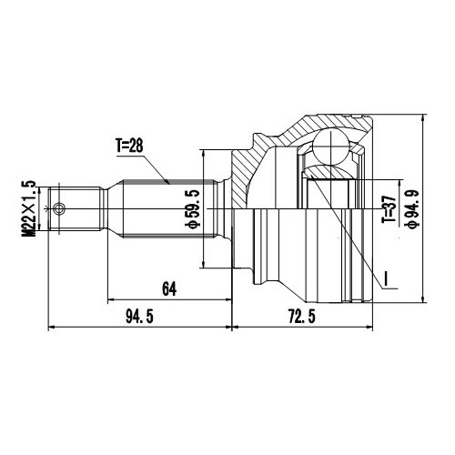 Z87200R — ZIKMAR — CV Joint Kit, Outer