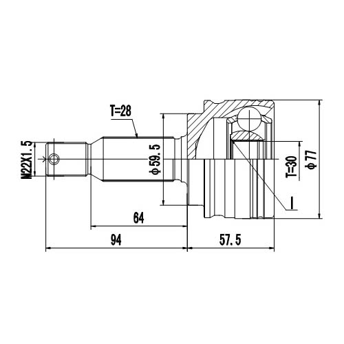 Z87201R — ZIKMAR — CV Joint Kit, Outer