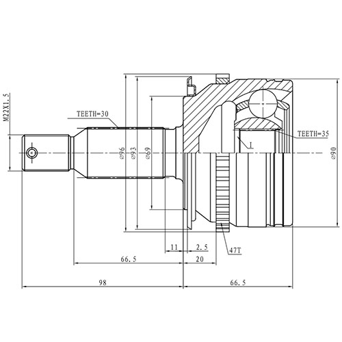 Z87203R — ZIKMAR — CV Joint Kit, Outer