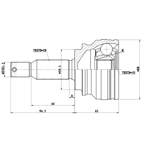 Z87206R — ZIKMAR — CV Joint Kit, Outer