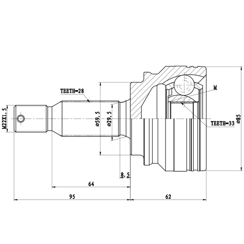 Z87207R — ZIKMAR — CV Joint Kit, Outer