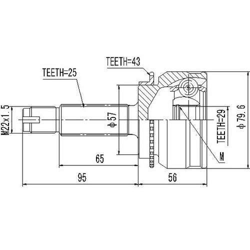 Z87222R — ZIKMAR — CV Joint Kit, Outer