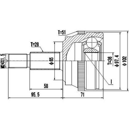 Z87245R — ZIKMAR — CV Joint Kit, Outer