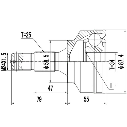 Z87249R — ZIKMAR — CV Joint Kit, Outer