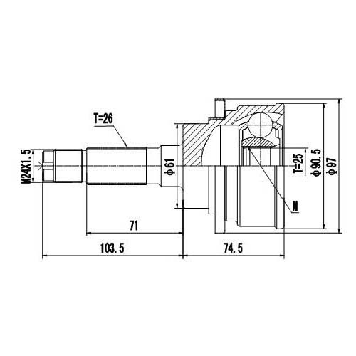 Z87254R — ZIKMAR — CV Joint Kit, Outer