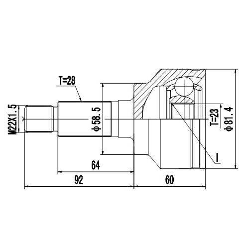 Z87255R — ZIKMAR — CV Joint Kit, Outer