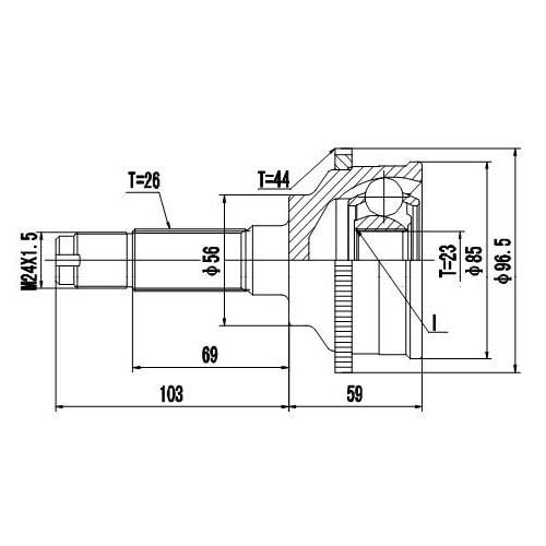 Z87258R — ZIKMAR — CV Joint Kit, Outer