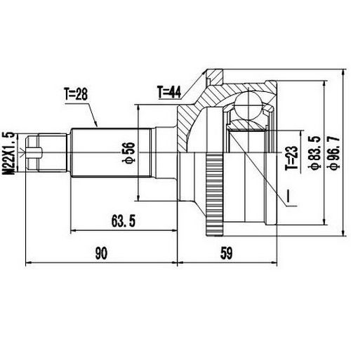 Z87263R — ZIKMAR — CV Joint Kit, Outer