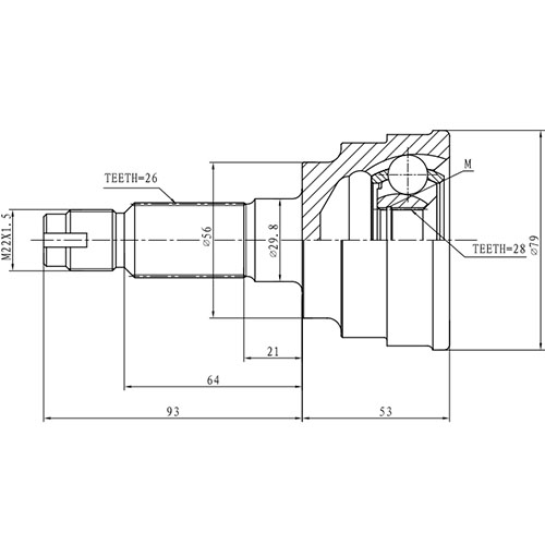 Z87264R — ZIKMAR — CV Joint Kit, Outer