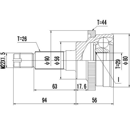 Z87274R — ZIKMAR — CV Joint Kit, Outer