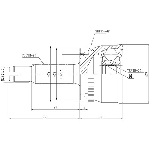 Z87295R — ZIKMAR — CV Joint Kit, Outer