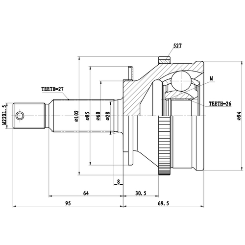 Z87301R — ZIKMAR — CV Joint Kit, Outer