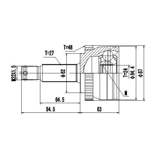 Z87302R — ZIKMAR — CV Joint Kit, Outer