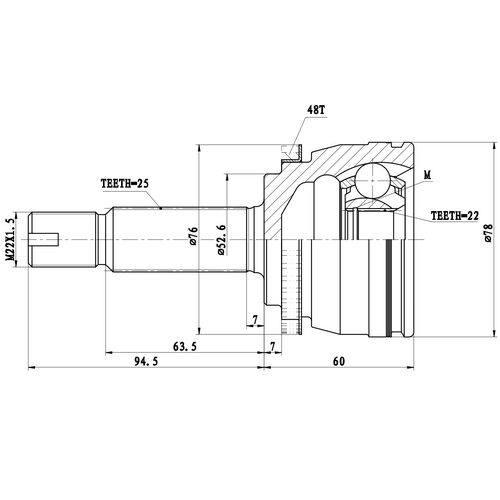 Z87304R — ZIKMAR — CV Joint Kit, Outer