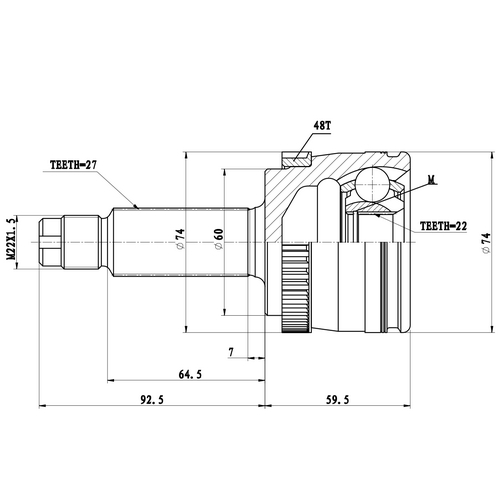 Z87305R — ZIKMAR — CV Joint Kit, Outer