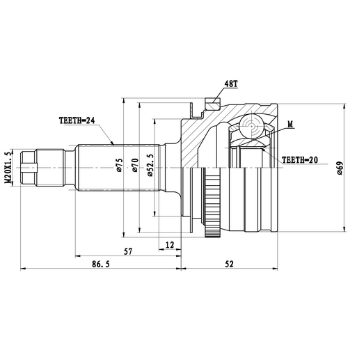 Z87306R — ZIKMAR — CV Joint Kit, Outer