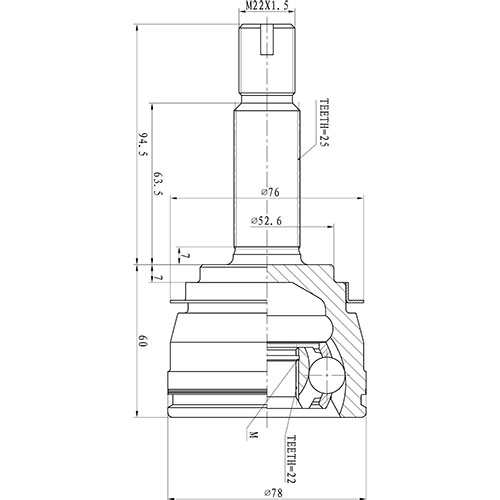 Z87320R — ZIKMAR — CV Joint Kit, Outer