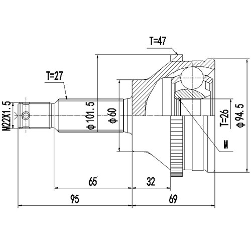 Z87322R — ZIKMAR — CV Joint Kit, Outer