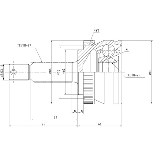 Z87325R — ZIKMAR — CV Joint Kit, Outer